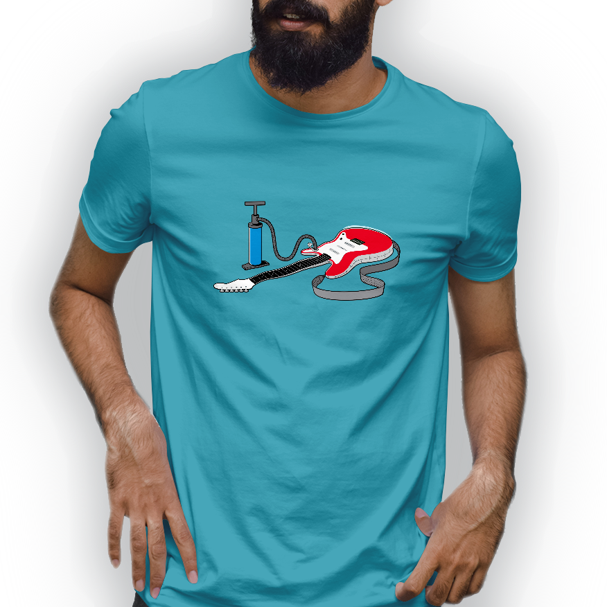 Playera Guitarra Ponchada