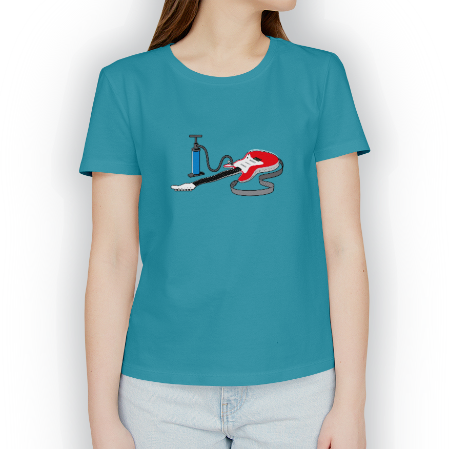 Playera Guitarra Ponchada