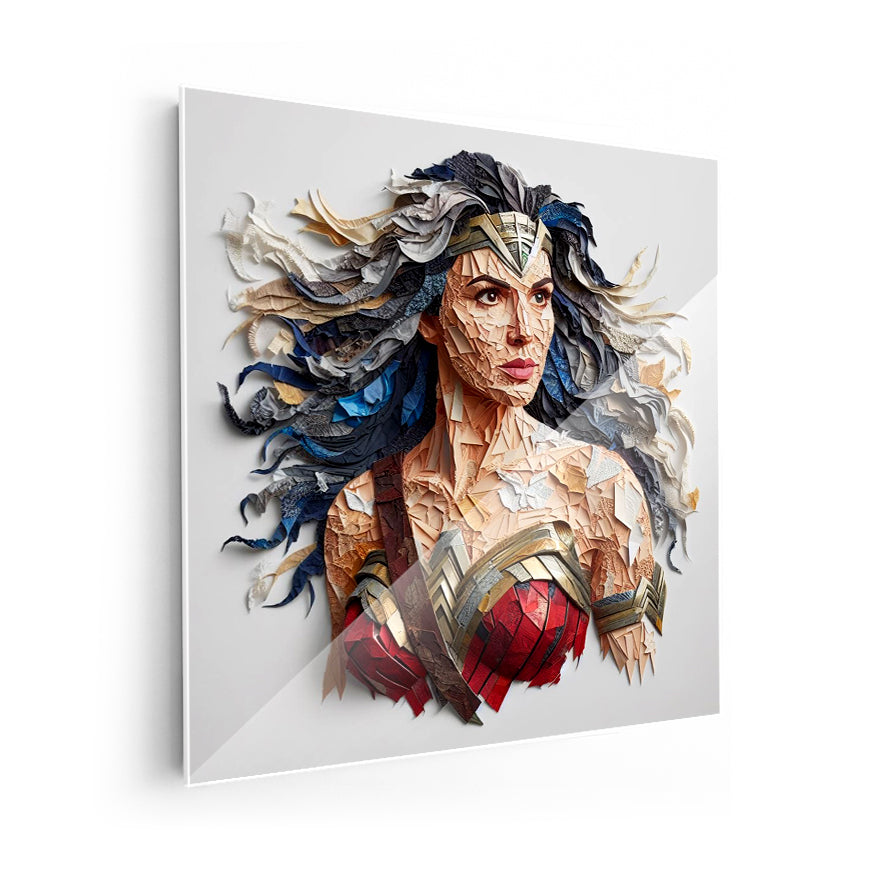 Mujer Maravilla 3/4 Tela Colores