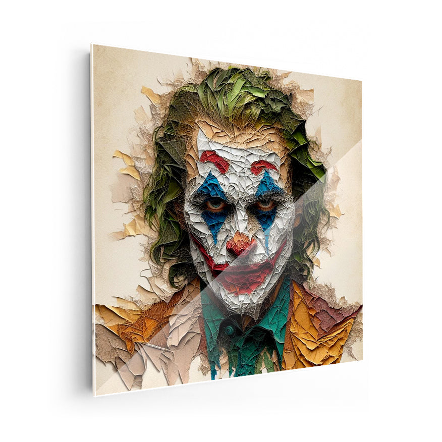 Joker Frente Pintura Tela Colores