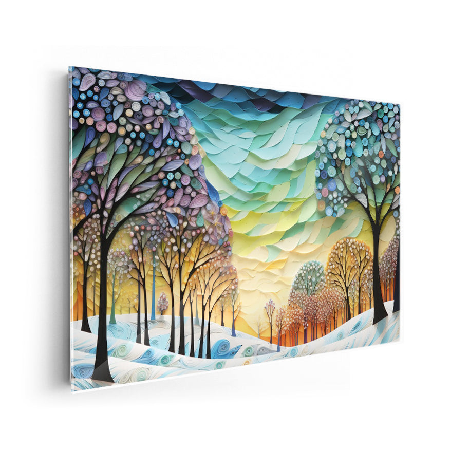 Bosque Invierno Colorido