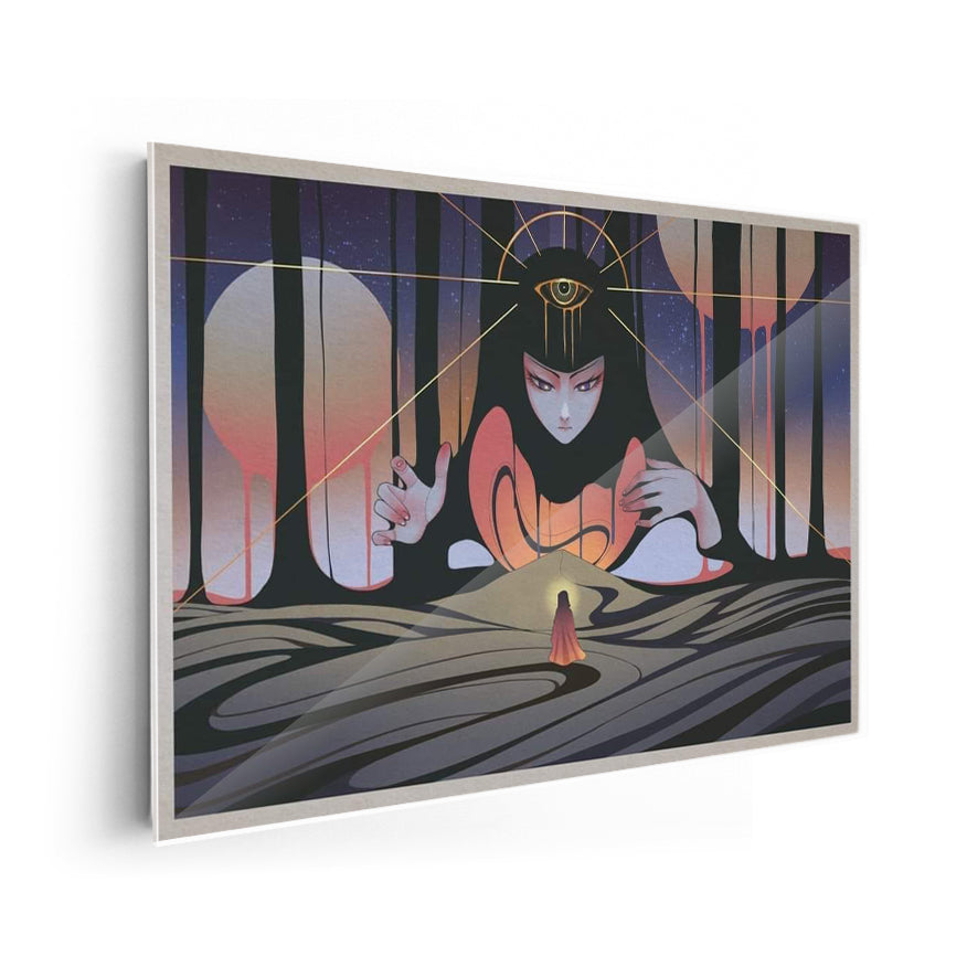 Mujer Iluminati Bosque