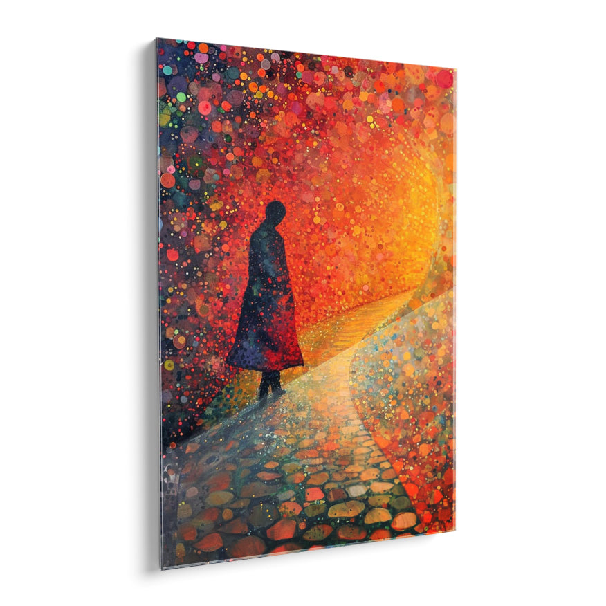 Hombre En Camino De Piedra