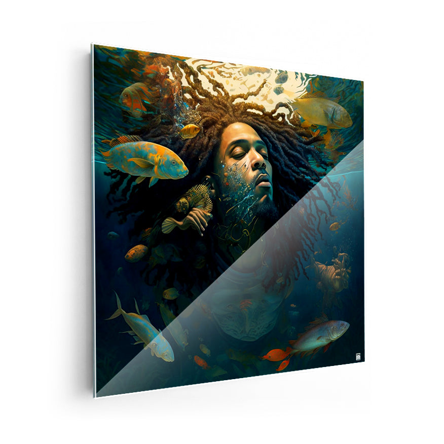 Hombre Afro Buceando