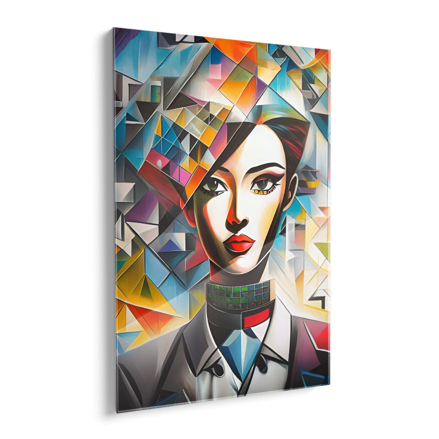 Mujer Cubismo Con Traje Masculino