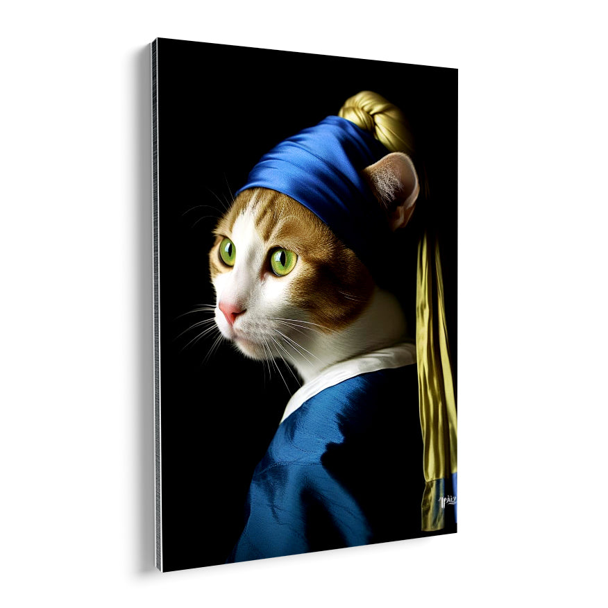 Cat With Pearl Earring