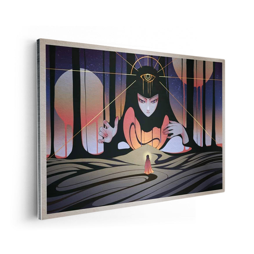 Mujer Iluminati Bosque