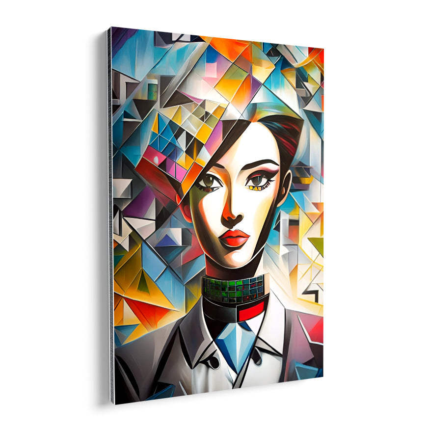 Mujer Cubismo Con Traje Masculino