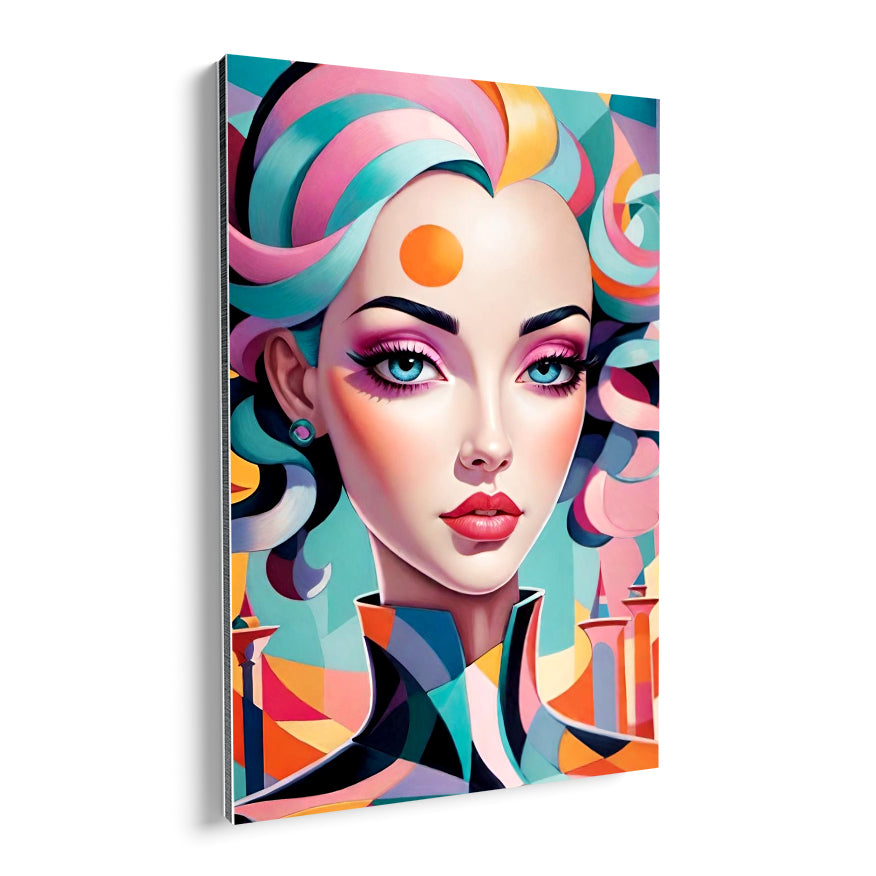 Mujer Cubismo Futurista