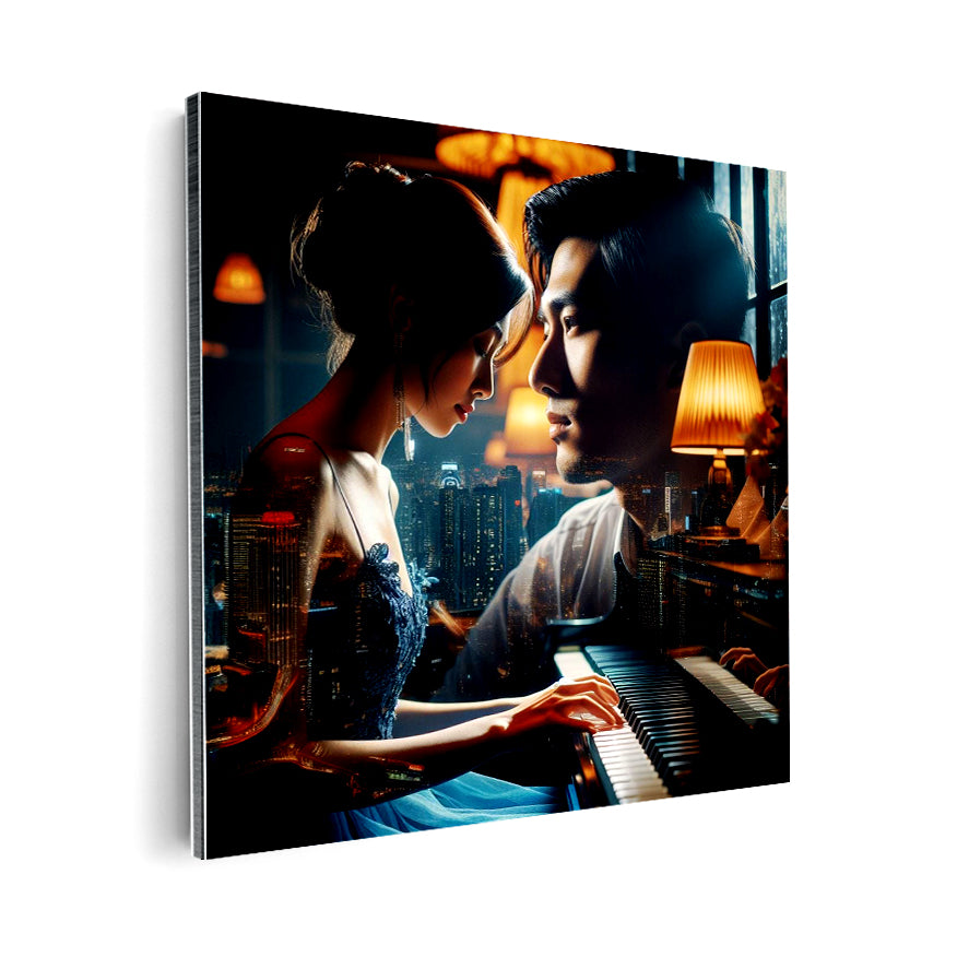 Mujer Pianista Y Hombre