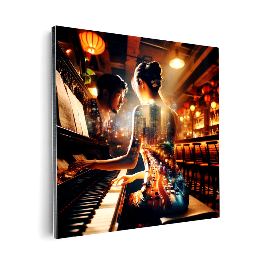 Mujer Piano Y Hombre