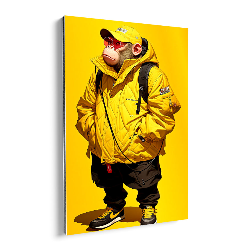 Chango Con Chamarra Y Gorra