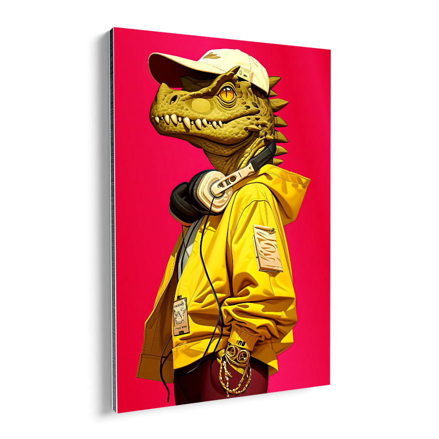 Reptil Con Audífonos