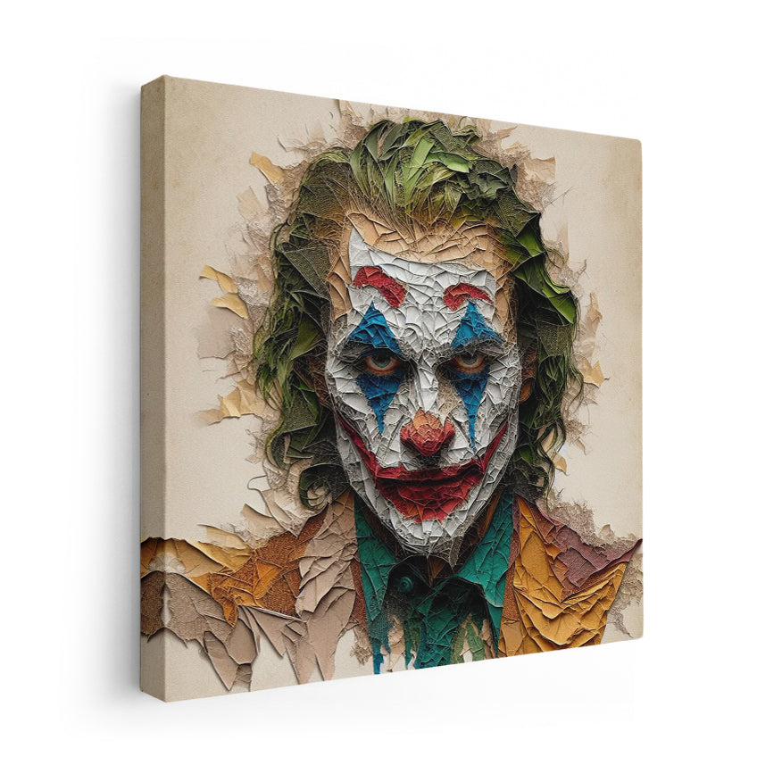 Joker Frente Pintura Tela Colores