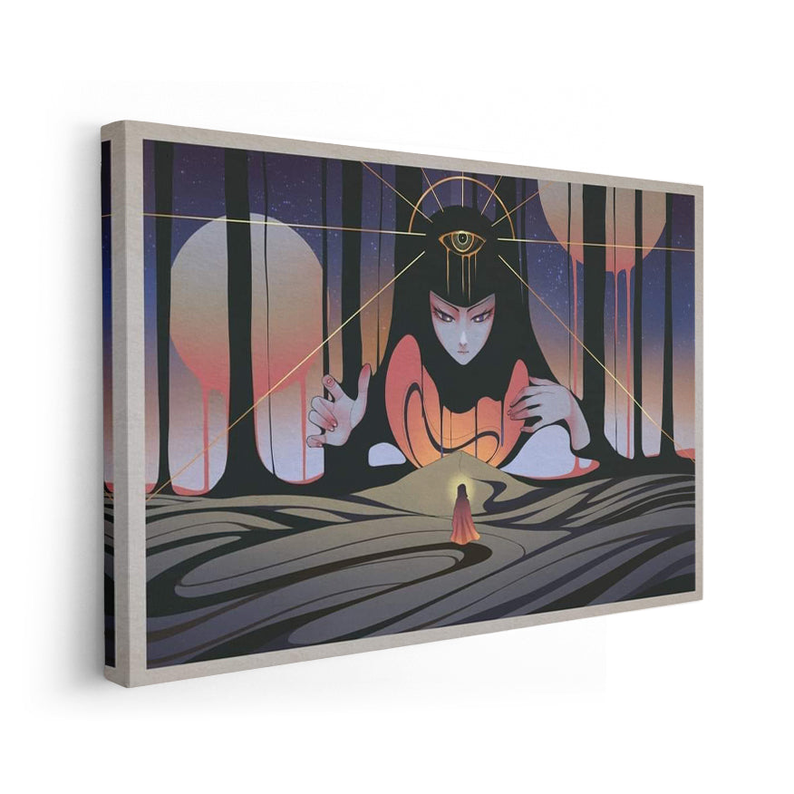Mujer Iluminati Bosque