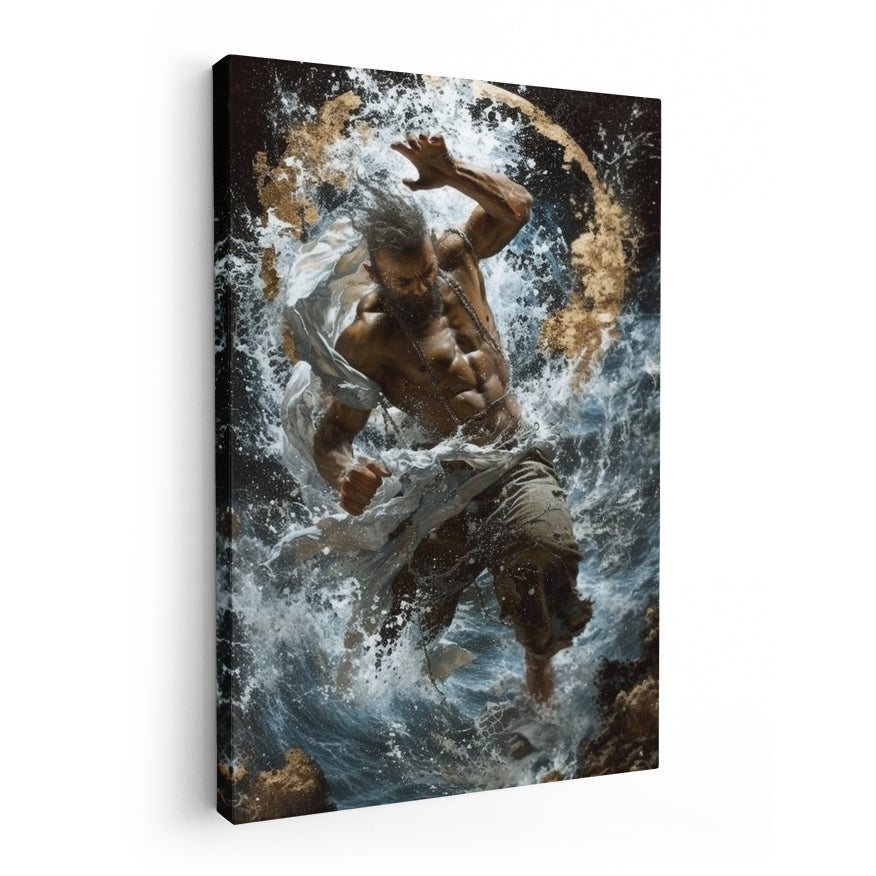 Hombre Entre Olas
