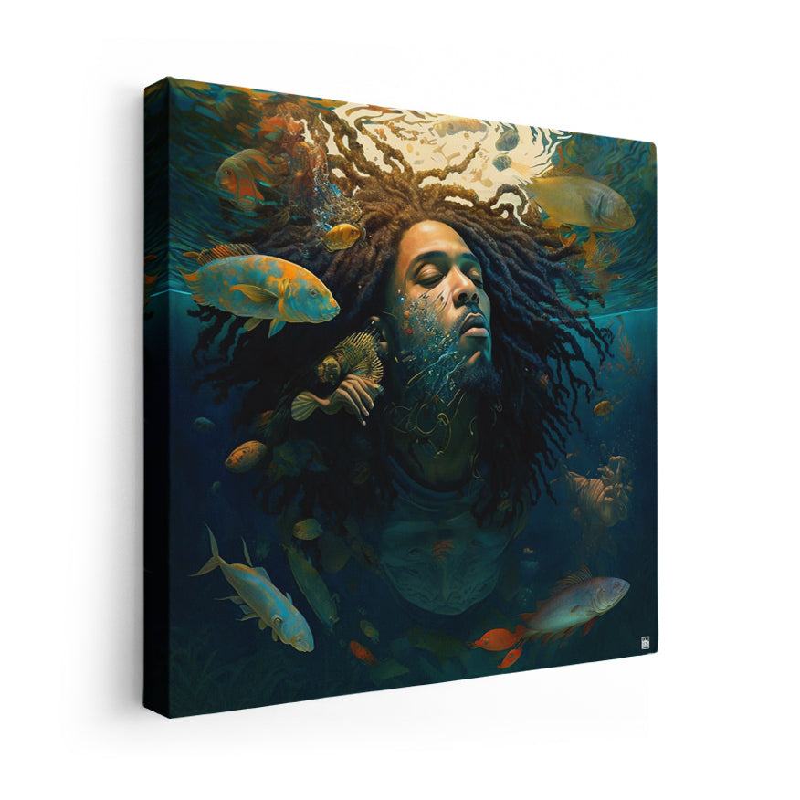 Hombre Afro Buceando