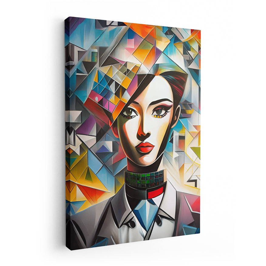 Mujer Cubismo Con Traje Masculino