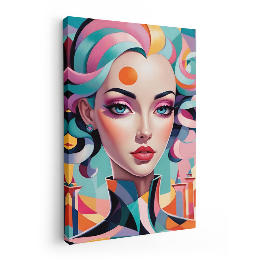 Mujer Cubismo Futurista