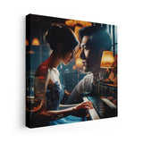 Mujer Pianista Y Hombre