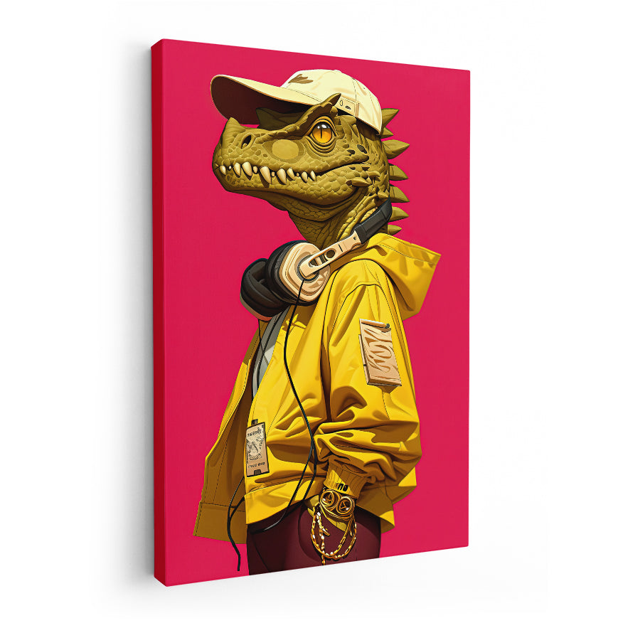 Reptil Con Audífonos