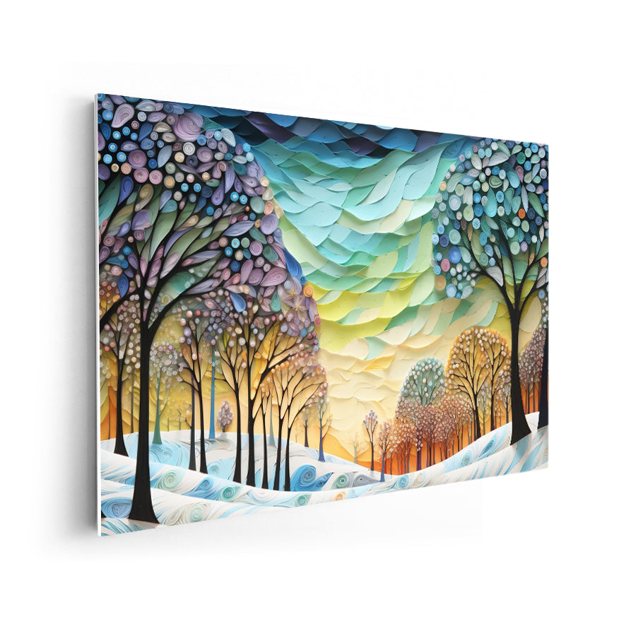 Bosque Invierno Colorido