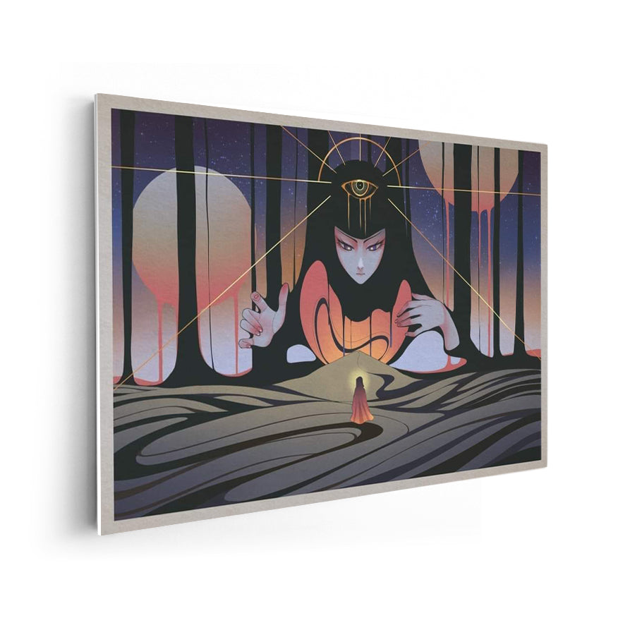 Mujer Iluminati Bosque
