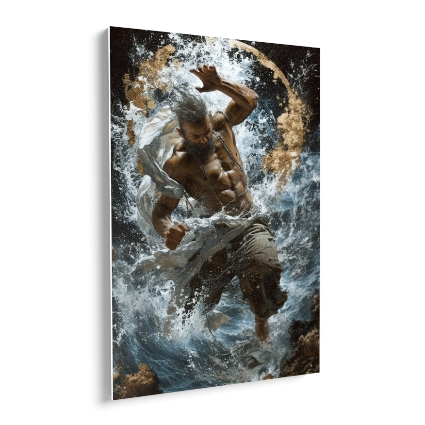 Hombre Entre Olas