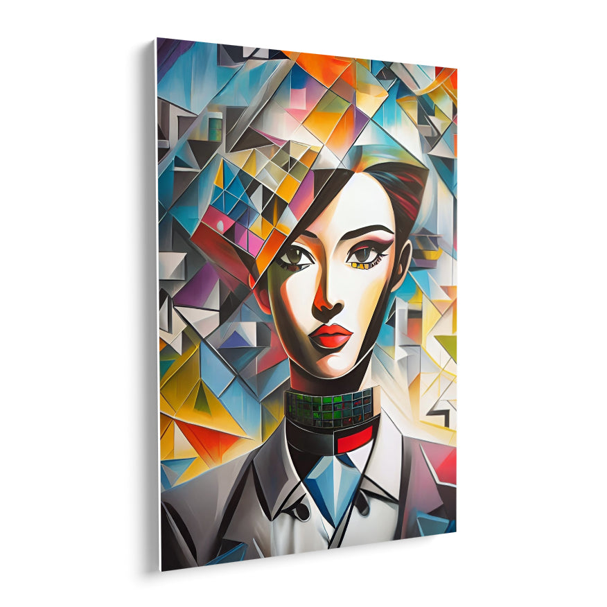 Mujer Cubismo Con Traje Masculino