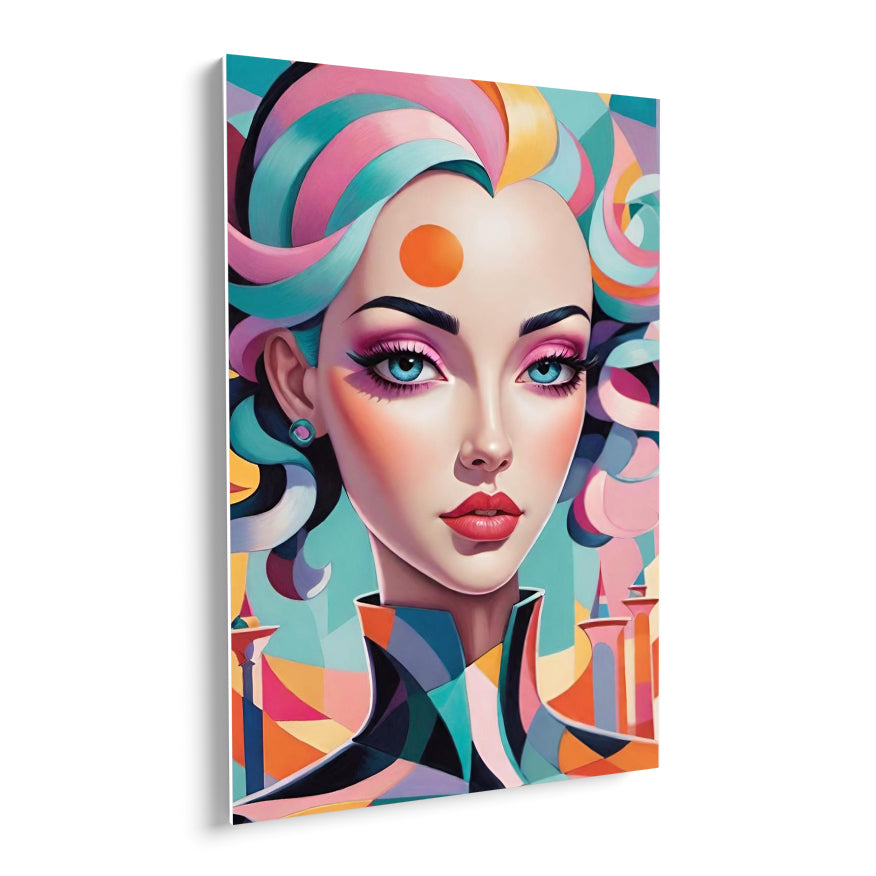 Mujer Cubismo Futurista