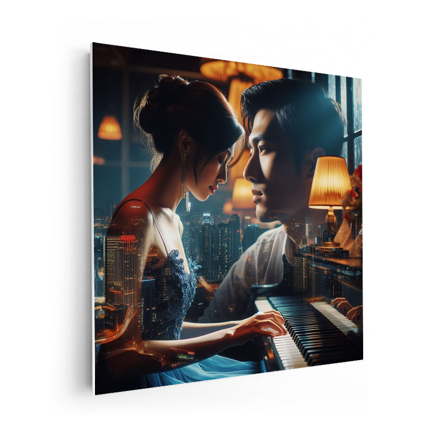 Mujer Pianista Y Hombre