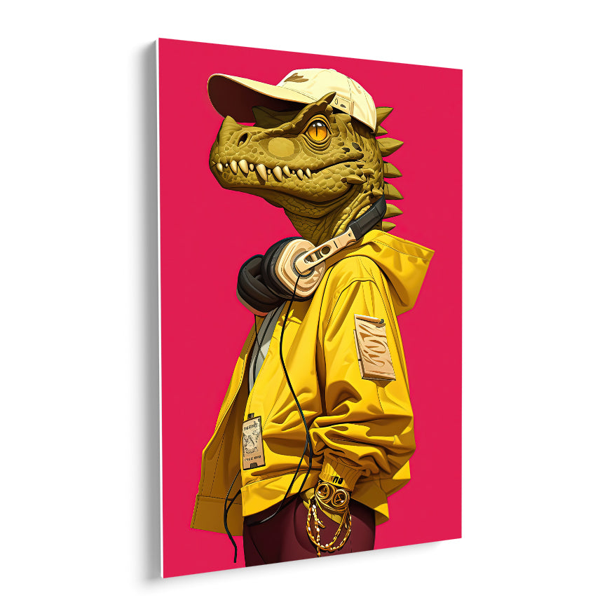 Reptil Con Audífonos