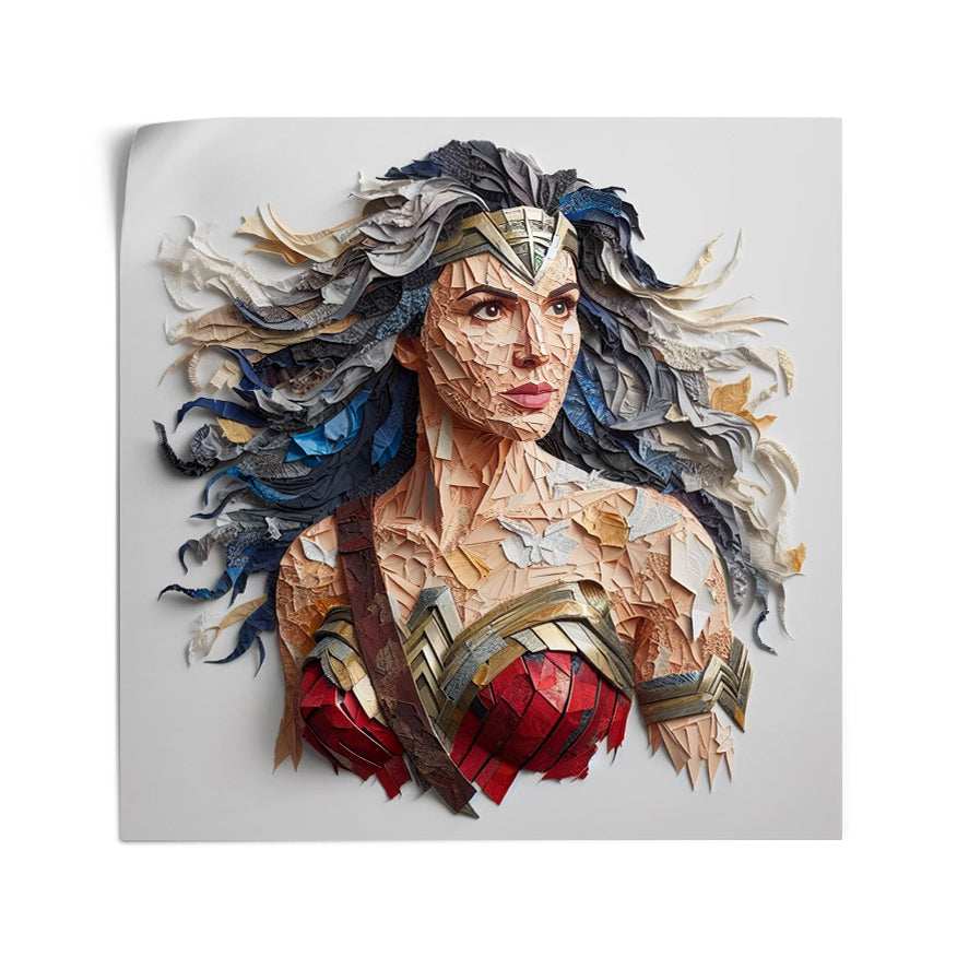 Mujer Maravilla 3/4 Tela Colores