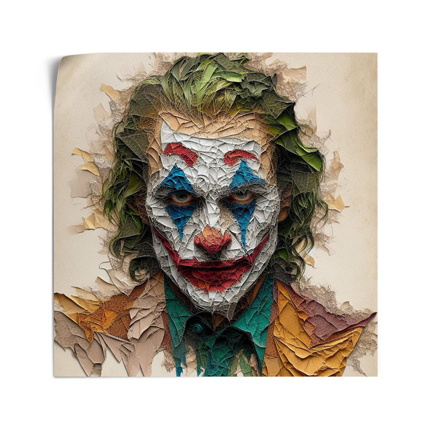 Joker Frente Pintura Tela Colores