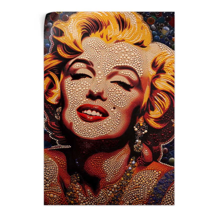 Marilyn Monroe Retrato Perlas
