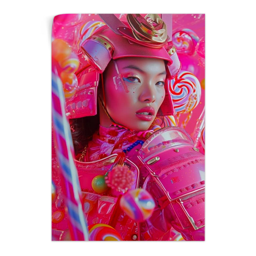 Mujer Samurai Rosa