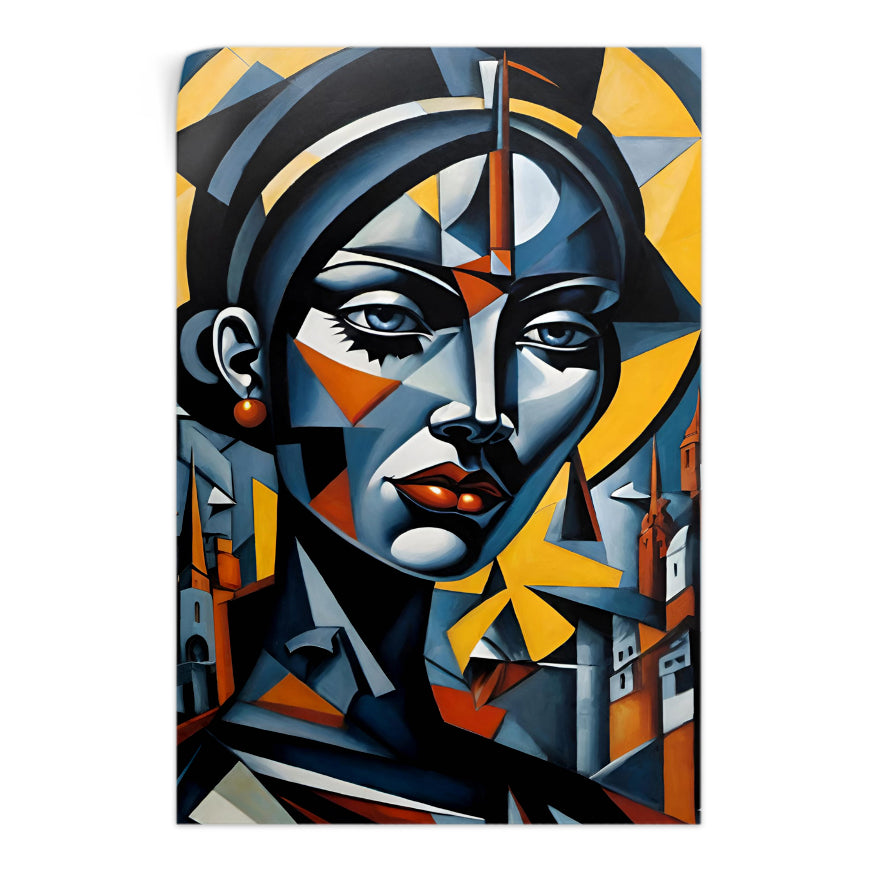 Mujer Cubismo Futurista