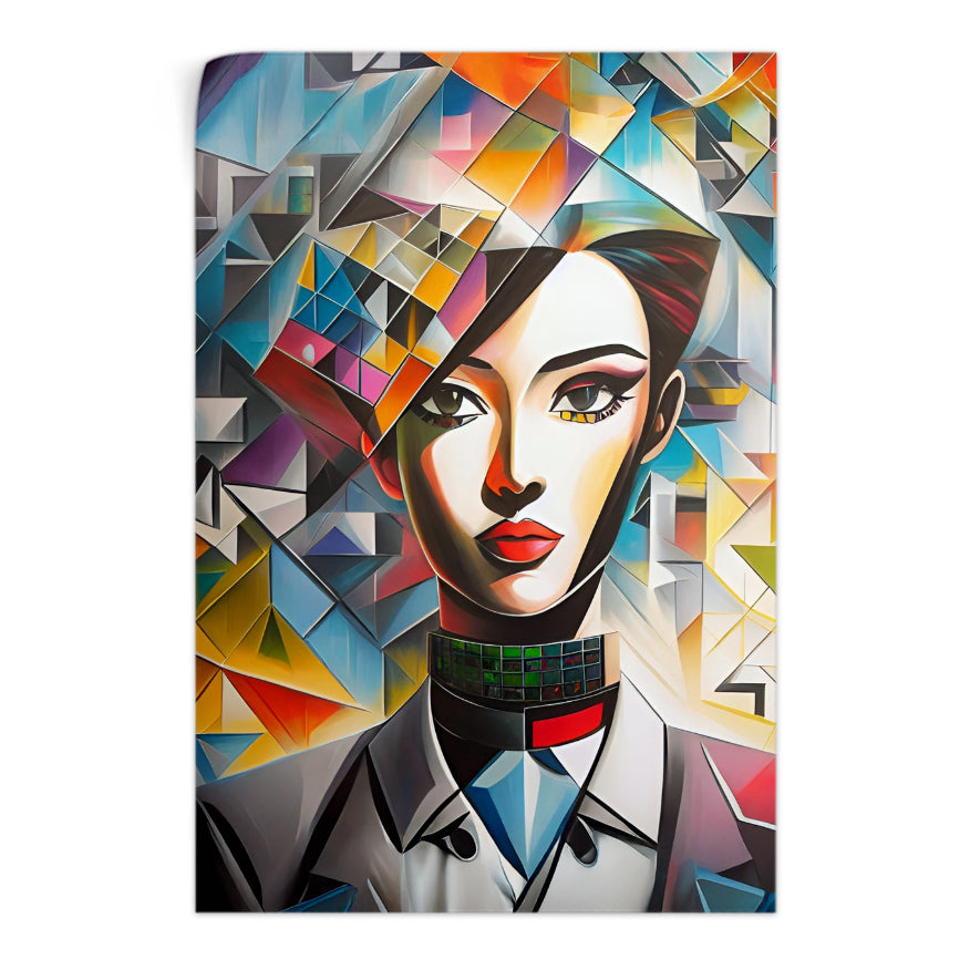 Mujer Cubismo Con Traje Masculino