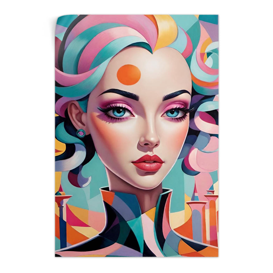 Mujer Cubismo Futurista