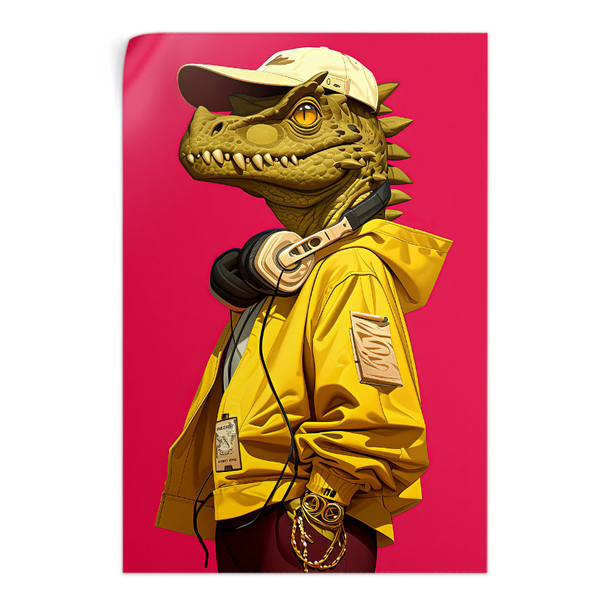 Reptil Con Audífonos