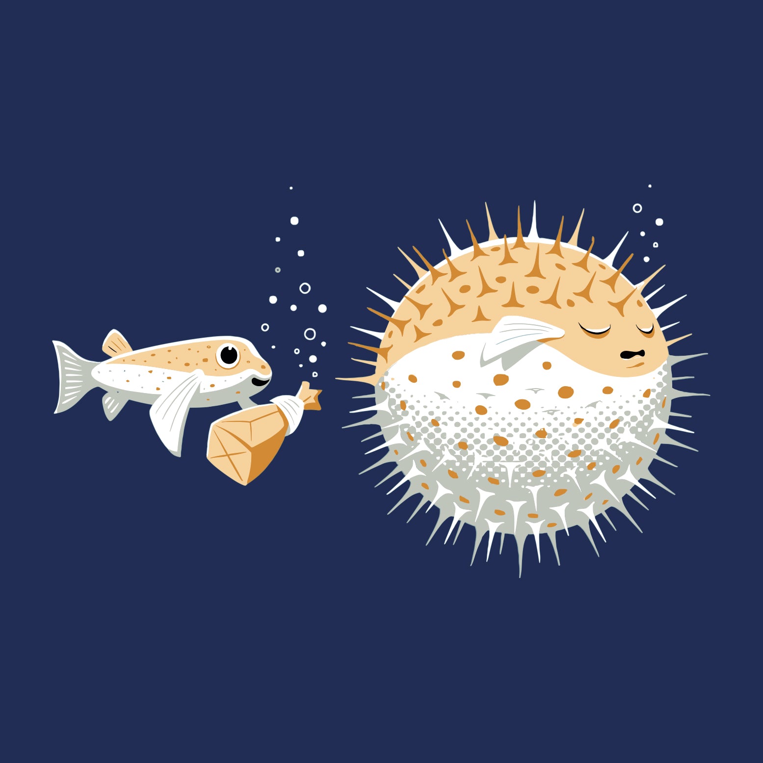 Playera Espantando Al Pez Globo