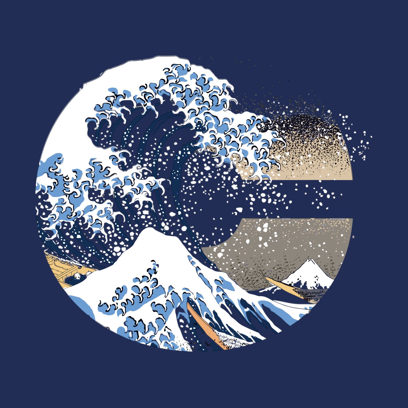 Playera Ola De Canagawa