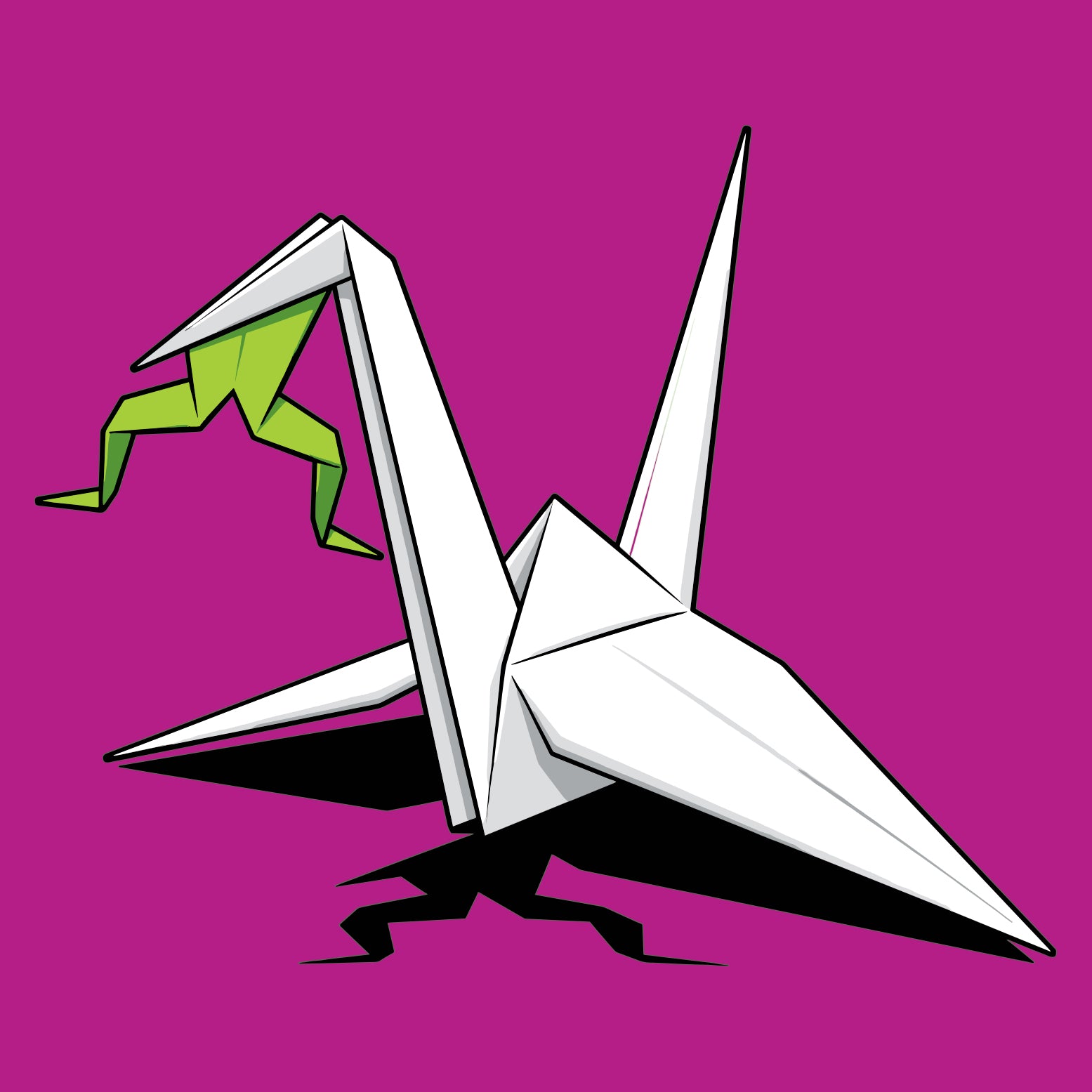 Playera Origami Comiendo